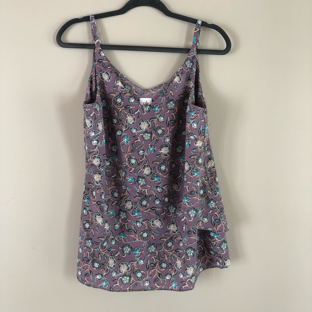 Cabi crochet floral scrollwork lavender cami S